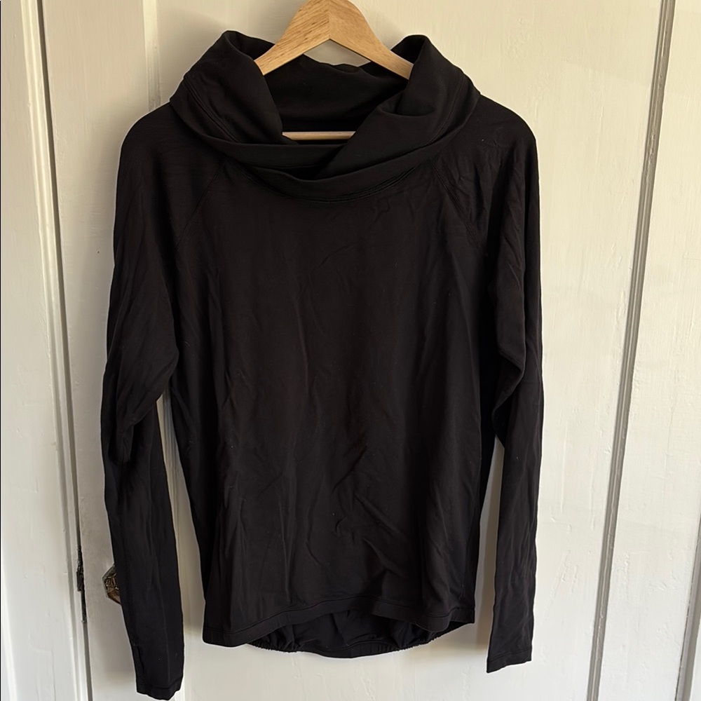 Lululemon Black Cowl Neck Long Sleeve Top